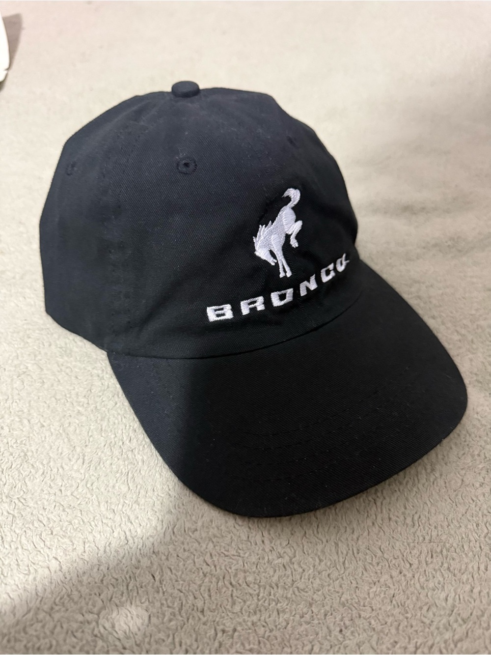 Ford Bronco Black Cap with White Embroidery